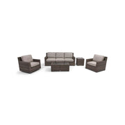 St. Kitts Grey 5 Piece Makar Oyster Sofa Chat Group - The Great Escape