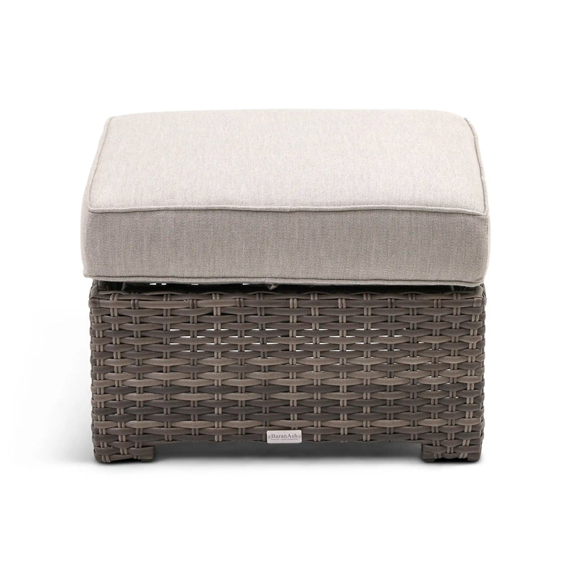 St. Kitts Grey Makar Oyster 26 Inch Square Ottoman -  The Great Escape