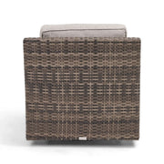 St. Kitts Grey Makar Oyster Cushioned Swivel Glider - The Great Escape