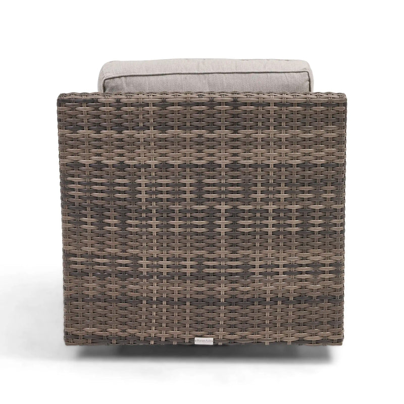 St. Kitts Grey Makar Oyster Cushioned Swivel Glider - The Great Escape