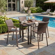 St. Kitts 5 Piece Woven Counter Height Group Canola Seed - The Great Escape