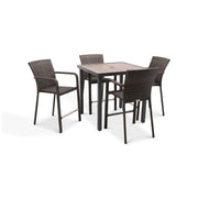 St. Kitts 5 Piece Woven Counter Height Group Canola Seed - The Great Escape