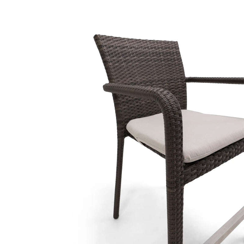 St. Kitts Woven Counter Height Stool Canola Seed - The Great Escape