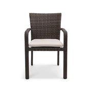 St. Kitts Grey Woven Dining Chair With Silver Oyster Seat Pad - The Great Escape