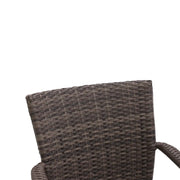 St. Kitts Grey Woven Dining Chair With Silver Oyster Seat Pad - The Great Escape
