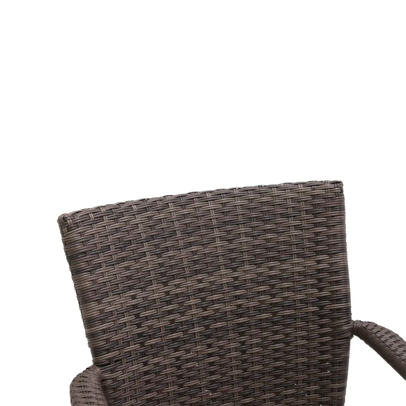 St. Kitts Grey Woven Dining Chair With Silver Oyster Seat Pad - The Great Escape