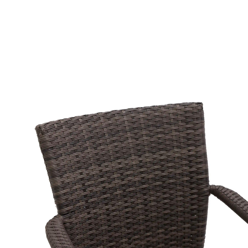 St. Kitts Grey Woven Dining Chair With Tan Ostrich Seat Pad - The Great Escape