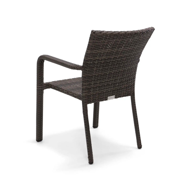 St. Kitts Grey Woven Stacking Dining Chair - The Great Escape