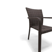 St. Kitts Grey Woven Stacking Dining Chair - The Great Escape