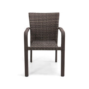 St. Kitts Grey Woven Stacking Dining Chair - The Great Escape