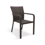 St. Kitts Grey Woven Stacking Dining Chair - The Great Escape