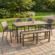 Picture of St. Kitts Woven 6 Piece Counter Height Dining Group - Canola Seed