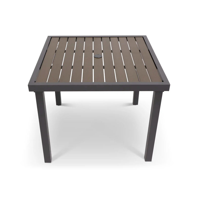 Mesa 36 Inch Square Graphite/Taupe Poly Top Dining Table - The Great Escape