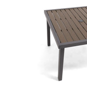 Mesa 36 Inch Square Graphite/Taupe Poly Top Dining Table - The Great Escape