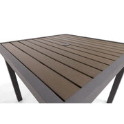 Mesa 36 Inch Square Graphite/Taupe Poly Top Dining Table - The Great Escape