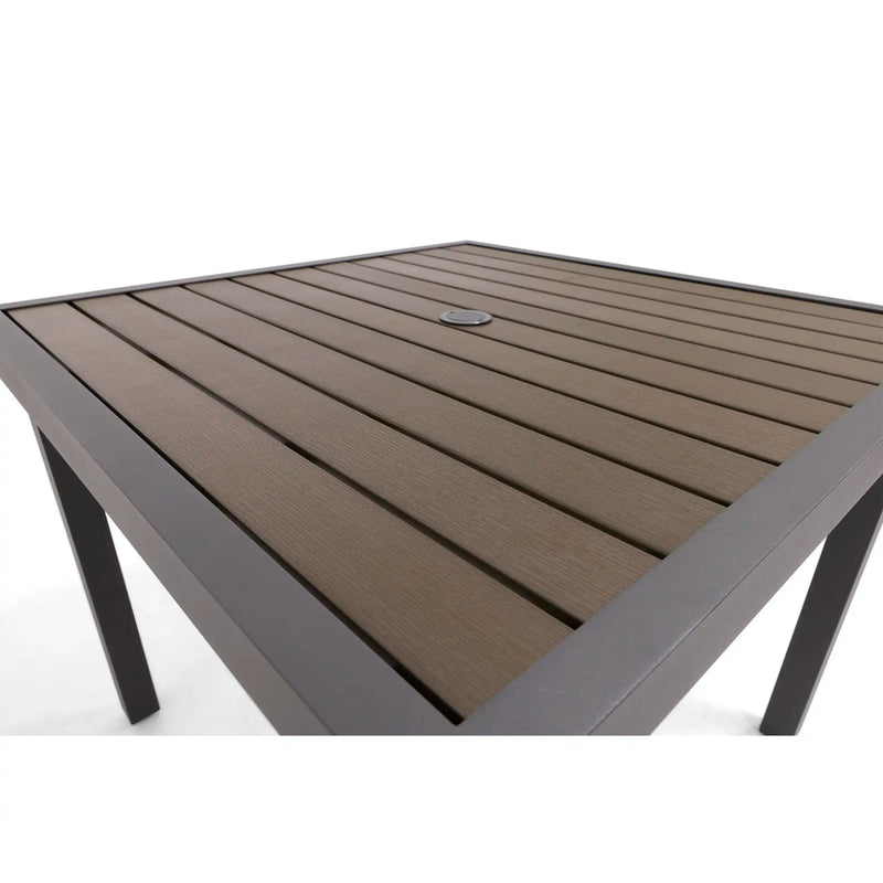 Mesa 36 Inch Square Graphite/Taupe Poly Top Dining Table - The Great Escape