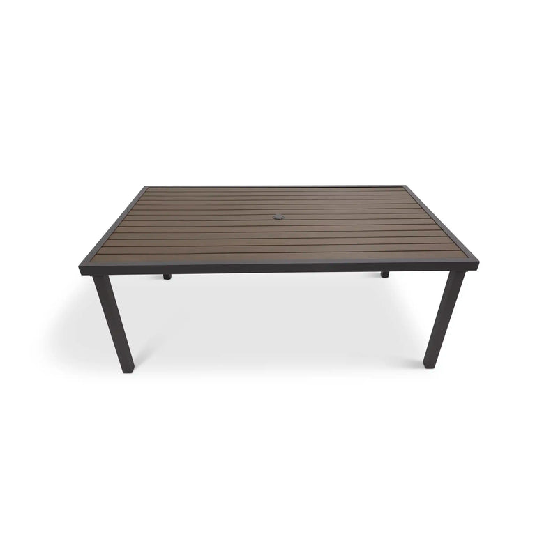 Mesa 42x72 Inch Rectangle Graphite/Taupe Poly Top Dining Table - The Great Escape
