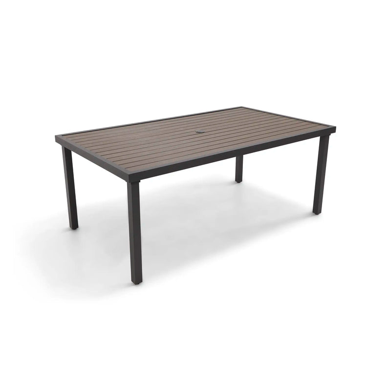 Mesa 42x72 Inch Rectangle Graphite/Taupe Poly Top Dining Table - The Great Escape
