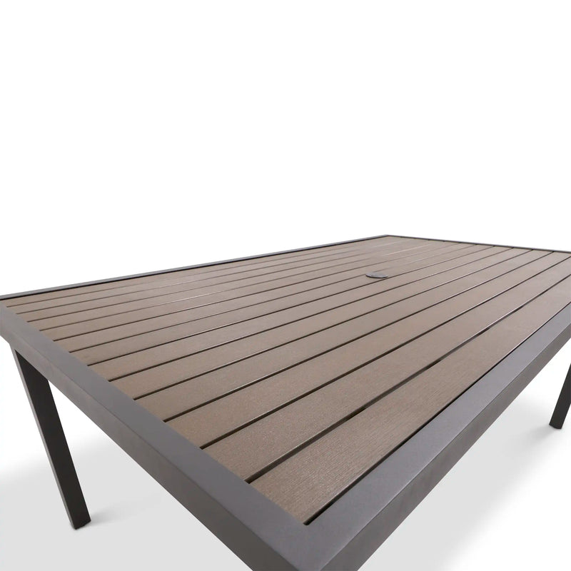 Mesa 42x72 Inch Rectangle Graphite/Taupe Poly Top Dining Table - The Great Escape
