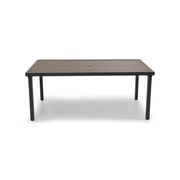 Mesa 42x72 Inch Rectangle Graphite/Taupe Poly Top Dining Table - The Great Escape