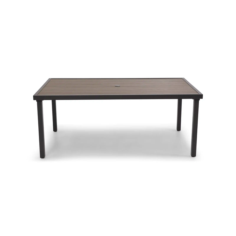 Mesa 42x72 Inch Rectangle Graphite/Taupe Poly Top Dining Table - The Great Escape