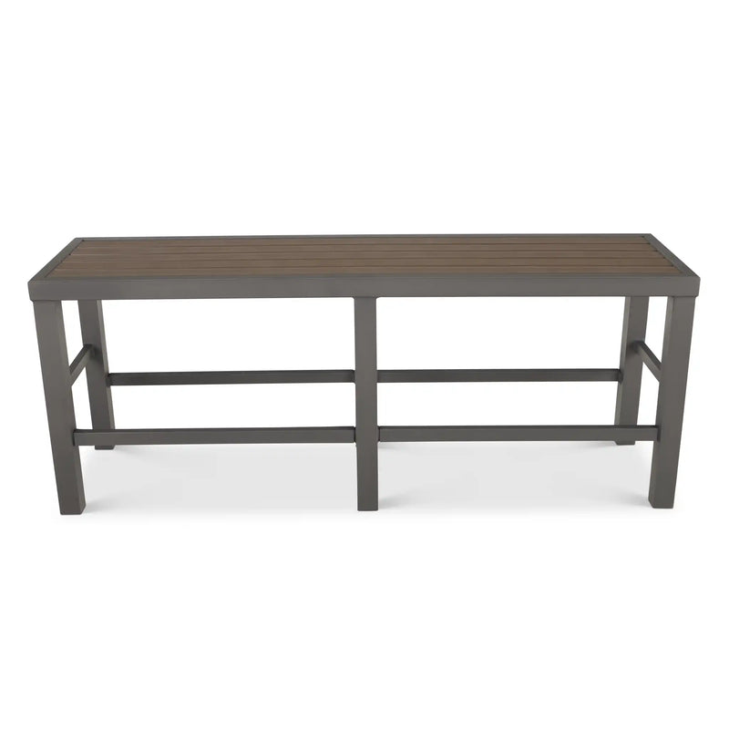 Picture of St. Kitts Plank Counter Height Bench - Graphite
