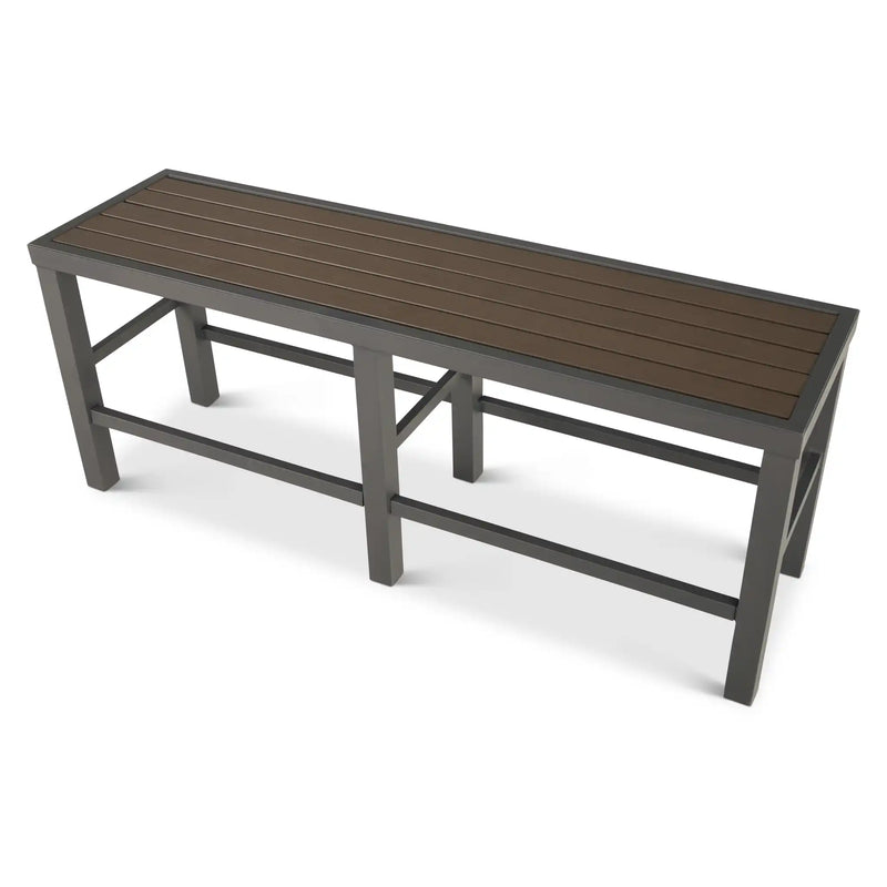 Picture of St. Kitts Plank Counter Height Bench - Graphite