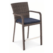 St. Kitts Woven Counter Height Stool Canola Seed With Midnight Indigo Seat Pad - The Great Escape
