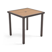 Mesa 36 Inch Square Scoria Willow Poly Plank Counter Height Table - The Great Escape