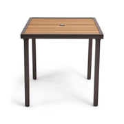 Mesa 36 Inch Square Scoria Willow Poly Plank Counter Height Table - The Great Escape