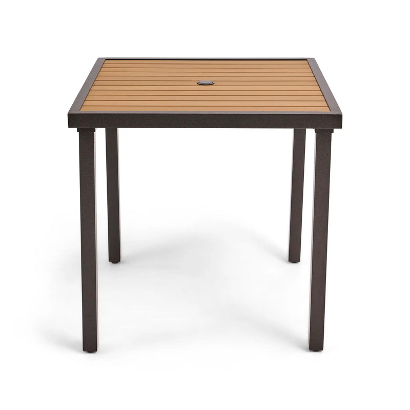 Mesa 36 Inch Square Scoria Willow Poly Plank Counter Height Table - The Great Escape