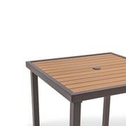 Mesa 36 Inch Square Scoria Willow Poly Plank Counter Height Table - The Great Escape