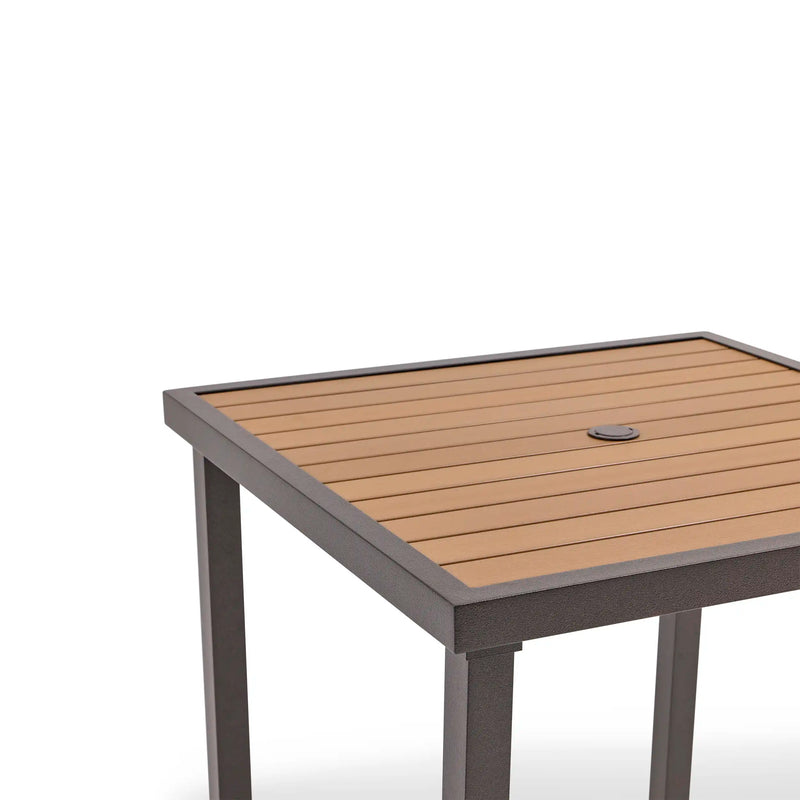 Mesa 36 Inch Square Scoria Willow Poly Plank Counter Height Table - The Great Escape