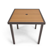 Mesa 36 Inch Square Scoria Willow Poly Plank Counter Height Table - The Great Escape