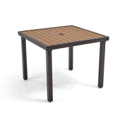Mesa 36 Inch Square Scoria Willow Poly Plank Dining Table - The Great Escape
