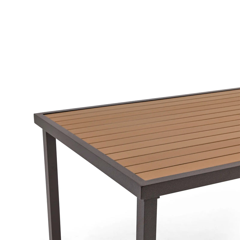 Mesa 42x72 Inch Rectangle Scoria Willow Poly Plank Counter Height Table The Great Escape