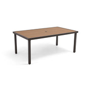 Mesa 42x72 Inch Rectangle Scoria Willow Poly Top Dining Table - The Great Escape