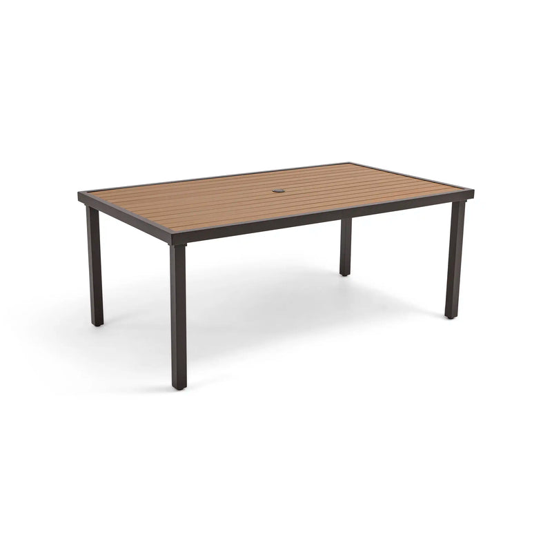 Mesa 42x72 Inch Rectangle Scoria Willow Poly Top Dining Table - The Great Escape