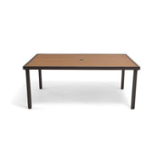 Mesa 42x72 Inch Rectangle Scoria Willow Poly Top Dining Table - The Great Escape