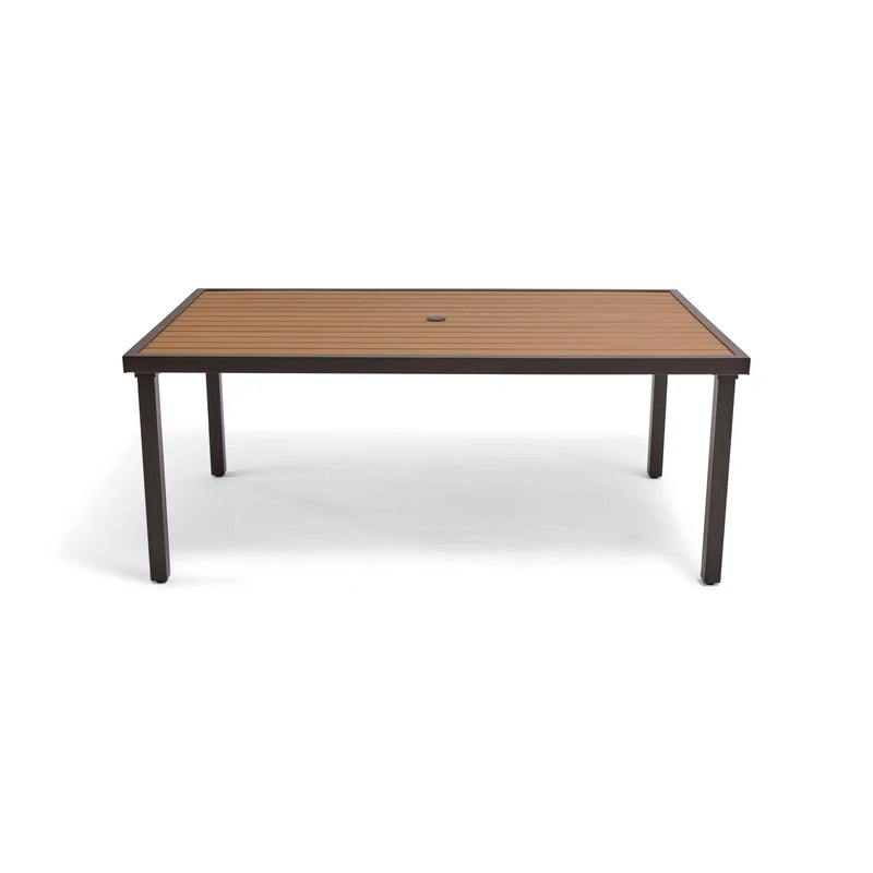 Mesa 42x72 Inch Rectangle Scoria Willow Poly Top Dining Table - The Great Escape