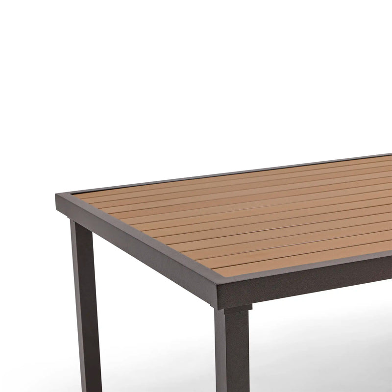 Mesa 42x72 Inch Rectangle Scoria Willow Poly Top Dining Table - The Great Escape