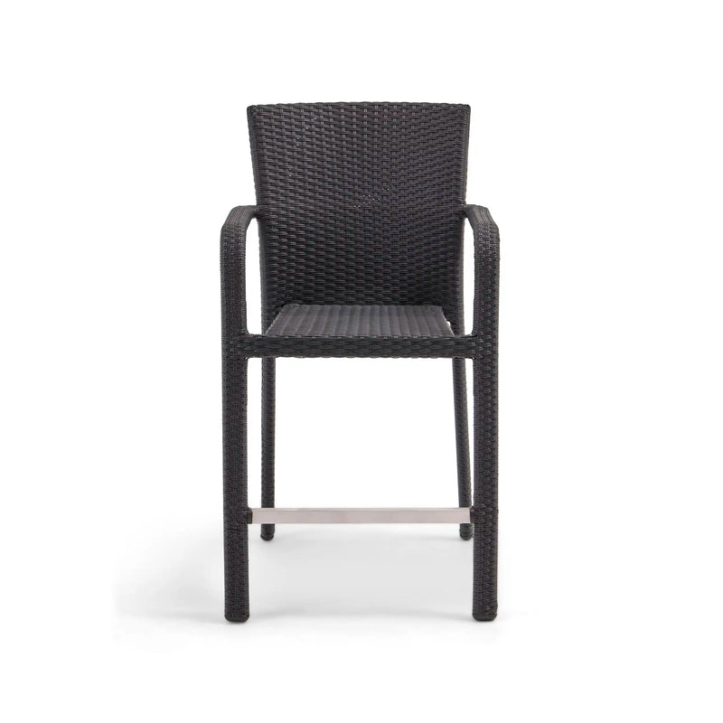 St. Kitts Woven Roasted Pecan Counter Height Stool - The Great Escape