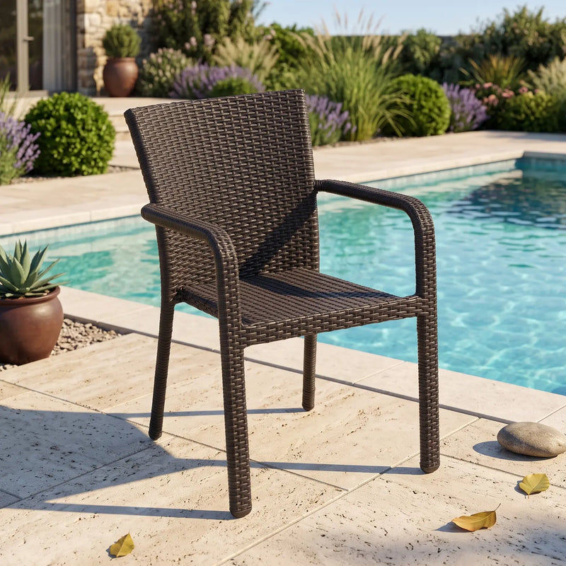 St. Kitts Woven Dining Chair - Roasted Pecan