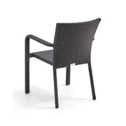 St. Kitts Roasted Pecan Woven Stacking Dining Chair - The Great Escape