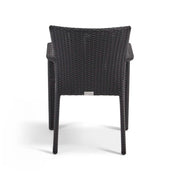 St. Kitts Roasted Pecan Woven Stacking Dining Chair - The Great Escape