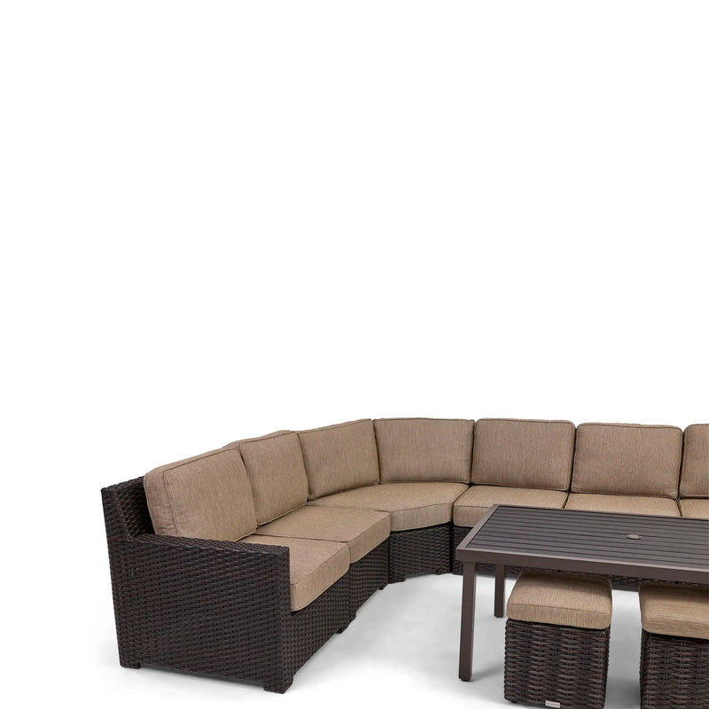 St. Kitts 11 Piece Mirage Latte Sectional Group - The Great Escape