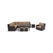 St. Kitts 11 Piece Mirage Latte Sectional Group - The Great Escape