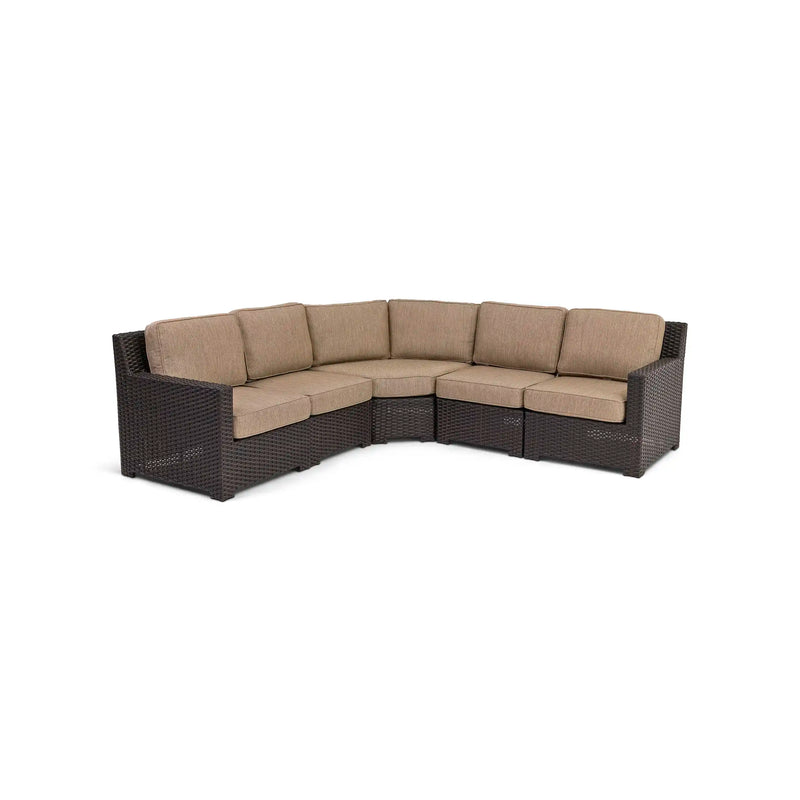 St. Kitts 5 Piece Mirage Latte Sectional Group - The Great Escape