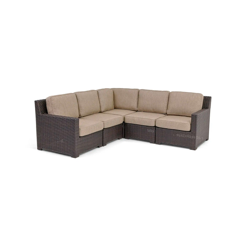 St. Kitts 5 Piece Mirage Latte Sectional Group - The Great Escape