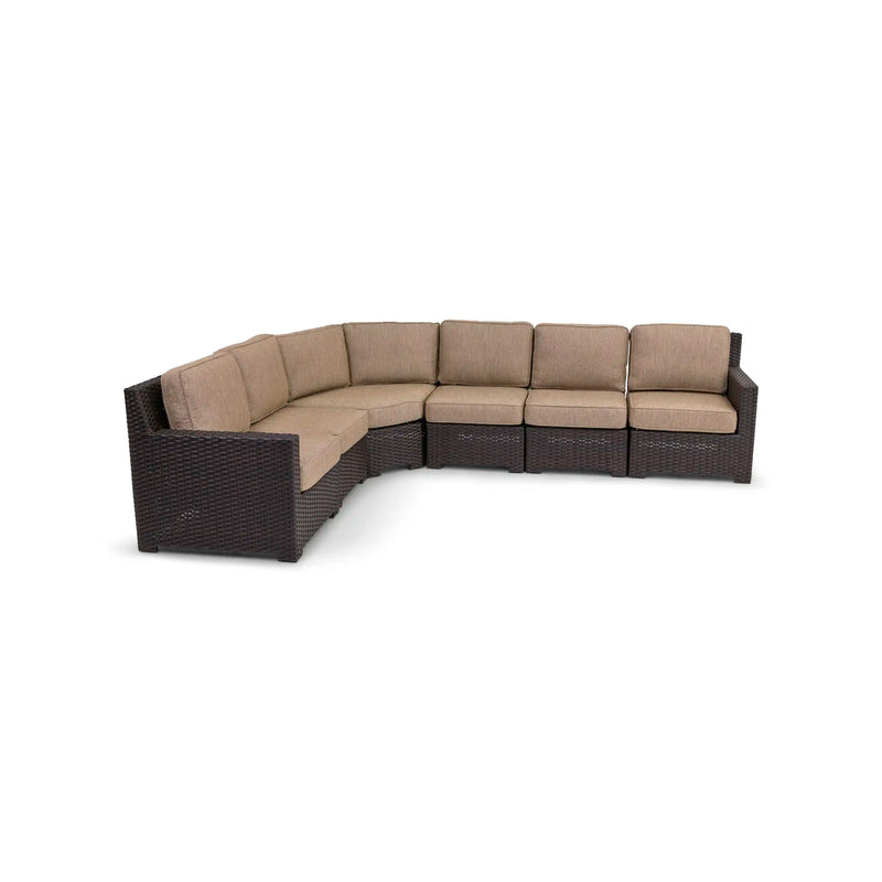 St. Kitts 6 Piece Mirage Latte Sectional Group - The Great Escape
